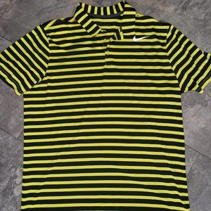 Nike Golf Shirt (Black and Yellow) (XL)